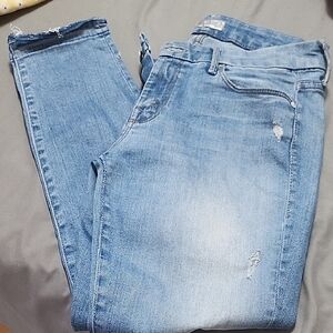 Anthropologie MOTHER UNDONE HEM CROPPED JEANS 29